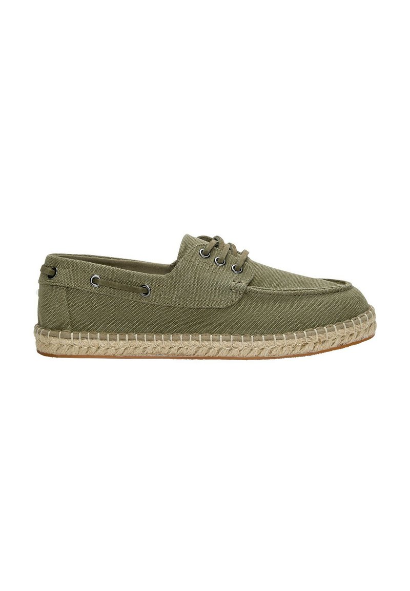 PULL&BEAR FLAT - Csónakcipők - khaki