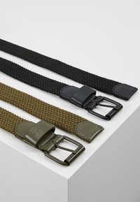 Urban Classics ELASTIC BELT 2 PACK - Cintura intrecciata - black/olive