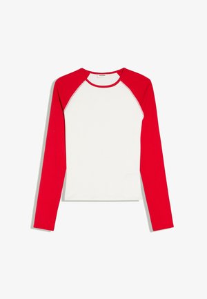 Bershka, LONG SLEEVE RAGLAN - T-SHIRT - T-shirt à manches longues - red