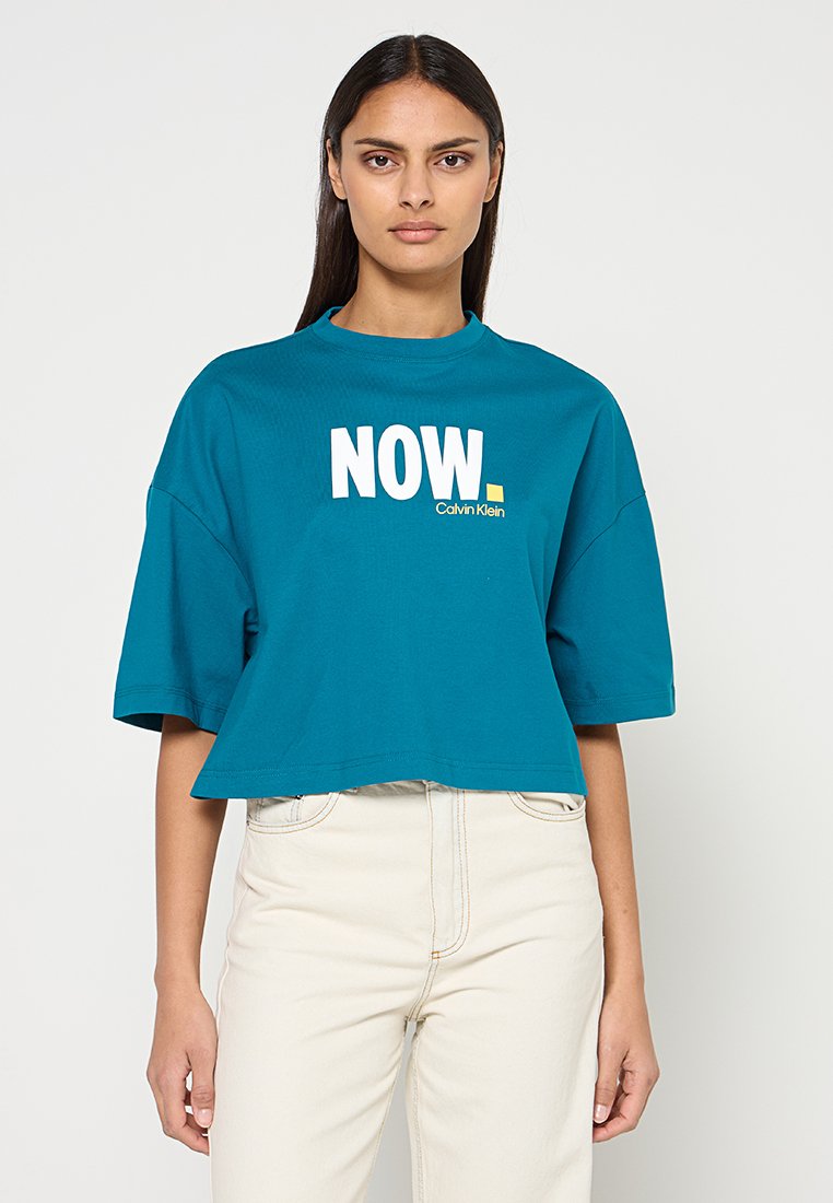 Calvin Klein Jeans T-shirt print petrol