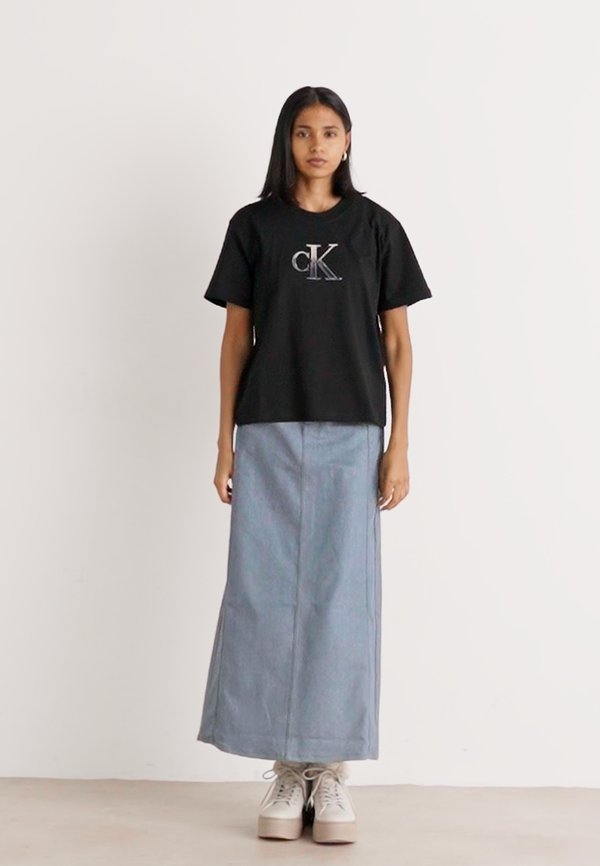 EMBROIDERED MONOLOGO TEE - Print T-shirt3