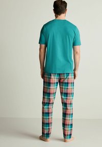 Next LIGHTWEIGHT  SET - REGULAR FIT - Pidžaamad - teal blue pink check