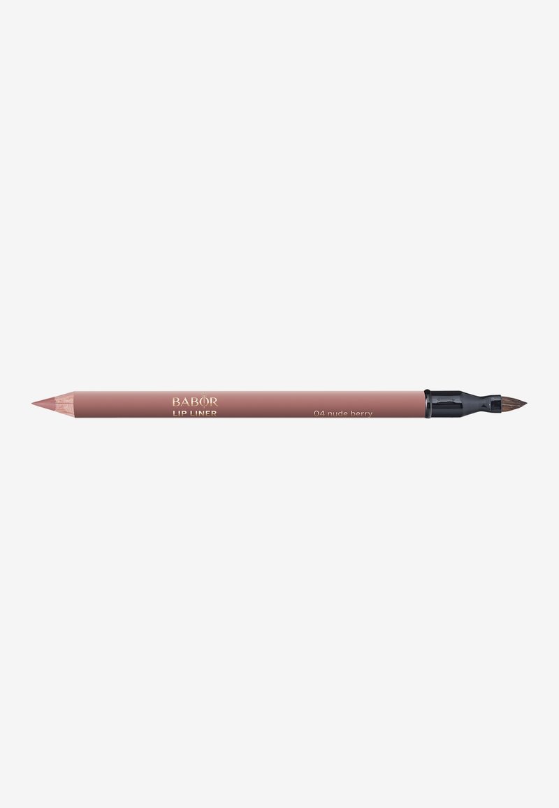 Evidenziatore labbra Babor nella tonalità nude berry, con un design a matita in legno sottile, punta appuntita e base nera per una facile applicazione.