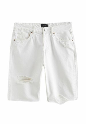 RIPPED BERMUDA - REGULAR FIT - Džinsa auduma šorti - white