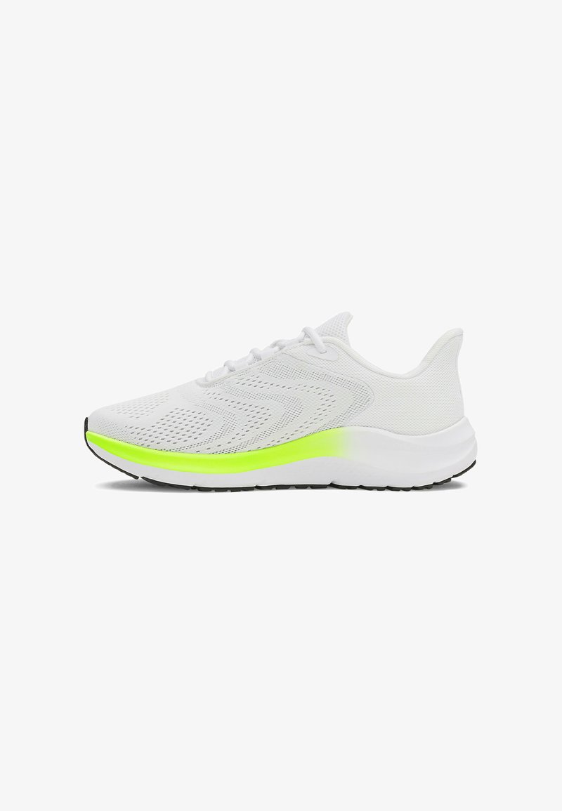Under Armour PURSUIT 4 BIG LOGO - Road running shoes - white
