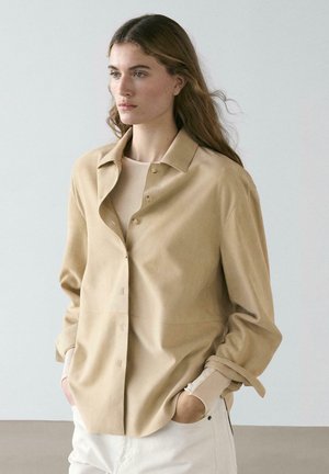 Veste en cuir - sand