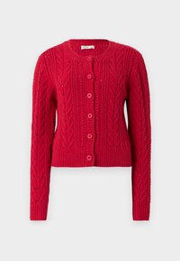 Hollister Comfy Cloud Cable-Knit Cardigan - Gilet - dark red