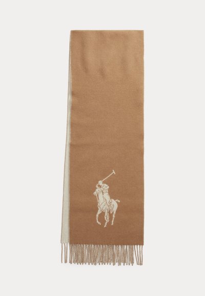 Polo Ralph Lauren BIG PONY WOOL SCARF - Šal - camel/cream
