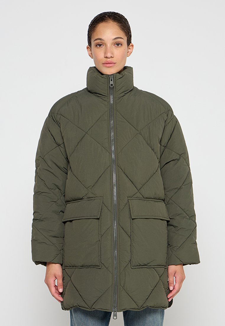 Selected Femme Wintermantel donkergroen