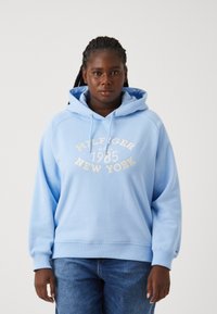 Tommy Hilfiger Curve VARSITY HOODIE - Melegítőfelső - vessel blue