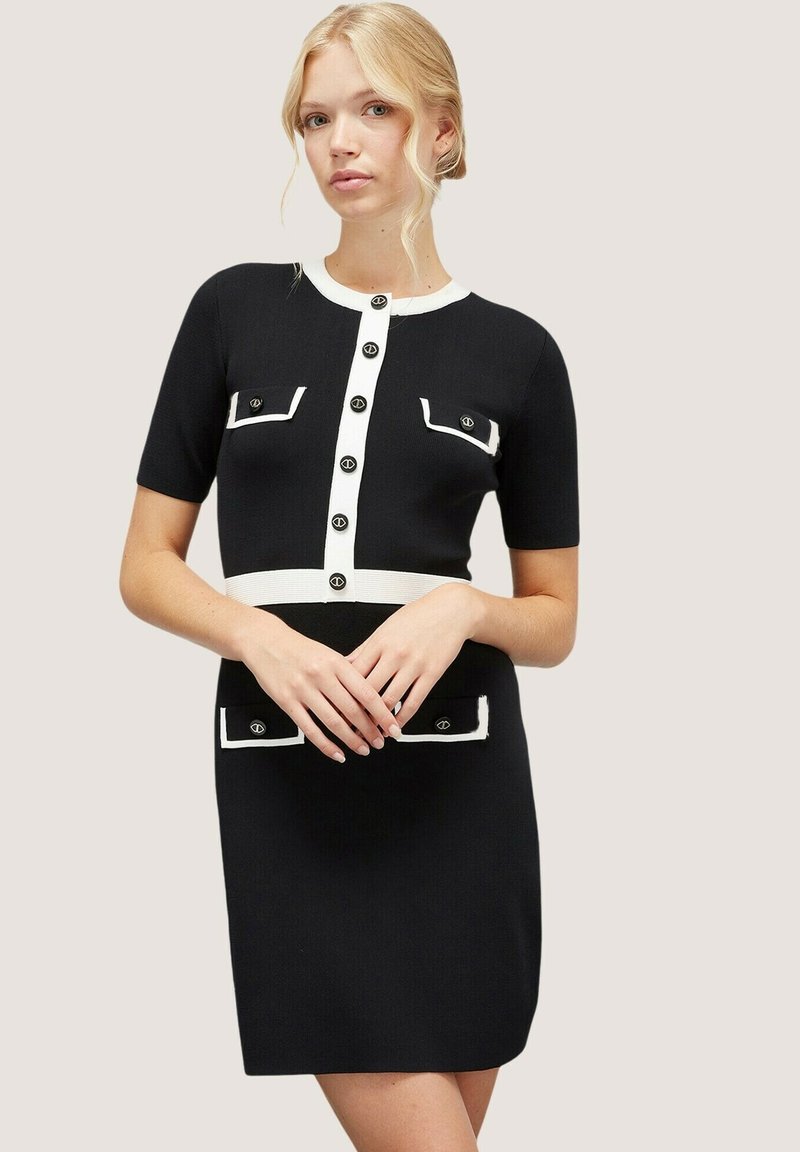 Motivi CON BORDI A CONTRASTO - Vestido informal - nero