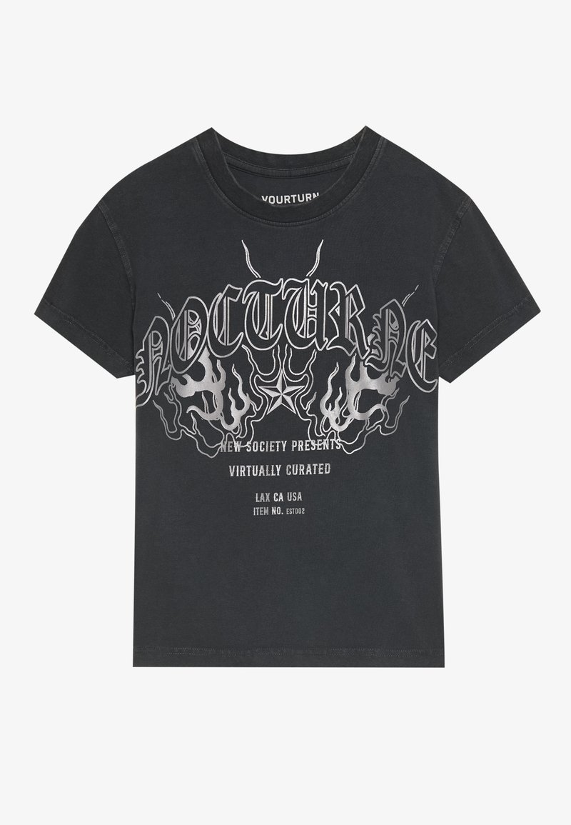 YOURTURN T-shirt print zwart