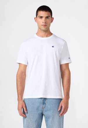 Champion, CHAMPION CREWNECK T-SHIRT CHAMPION MODERN HERITAGE - Camiseta básica - white