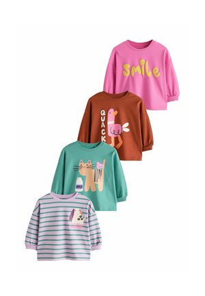 Next, REGULAR FIT - LONG SLEEVE T SHIRTS 4 PACK - Langærmet T-shirt - green duck character