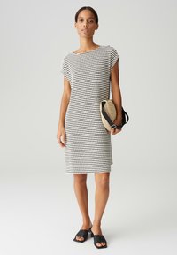 OPUS REGULAR FIT STRIPES - Strickkleid - black