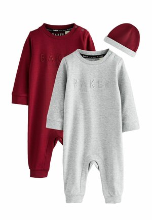 SET - Kombinezons - burgundy red grey