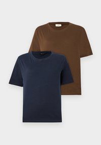 JDYREX 2 PACK  - Basic T-shirt - slate black/sky captain