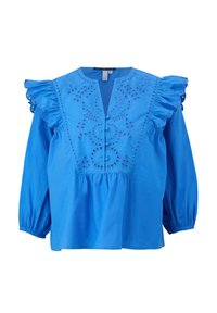 QS MIT LOCHSTICKEREI - Camicetta - royalblau