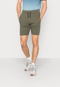 Pier One 3 PACK - Calções - black/grey/green