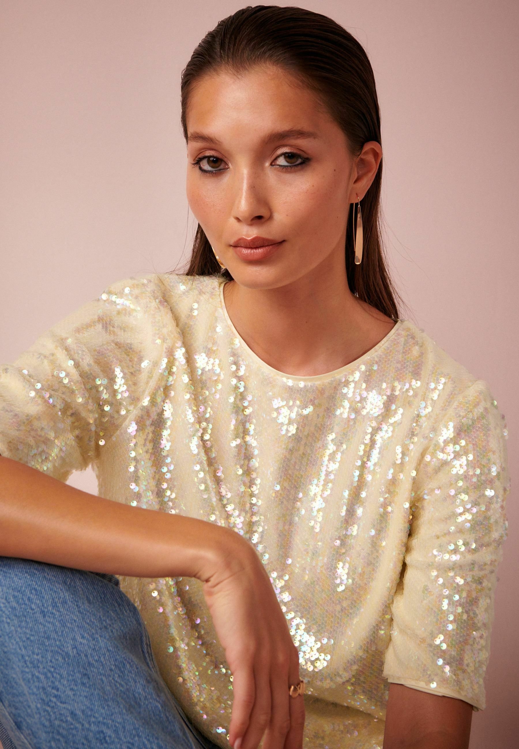 next gold sequin top