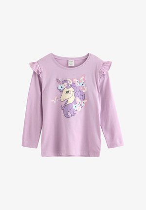 FRILL DETAIL UNICORN PRINT - Bluză cu mânecă lungă - light lilac