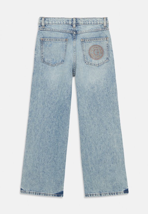 JUNIOR - Straight leg jeans - indigo damaged wash2
