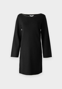 OBJTHESS MINI DRESS - Svetríkové šaty - black