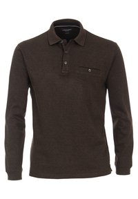 CASAMODA LANGARM GESTREIFT - Poloshirt - braun