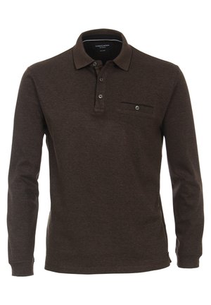 CASAMODA LANGARM GESTREIFT - Poloshirt - braun