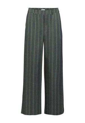 Object, OBJLISA WIDE PANT AOP NOOS - Παντελόνι - medium grey melange