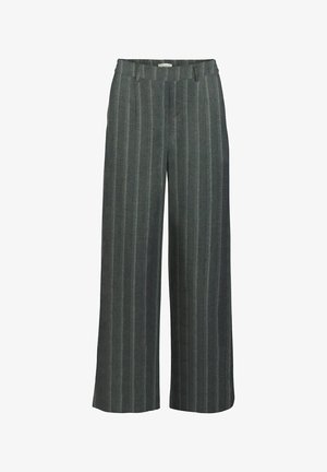 Object, OBJLISA WIDE PANT AOP NOOS - Pantalon classique - medium grey melange