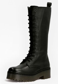 Guess Botas con cordones - black