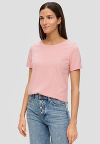 s.Oliver MIT UMSCHLAG AM ÄRMEL - T-Shirt basic - rosa