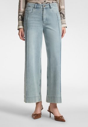 Elena Mirò, JEANS WASHED WIDE LEG - Wide Leg - blu
