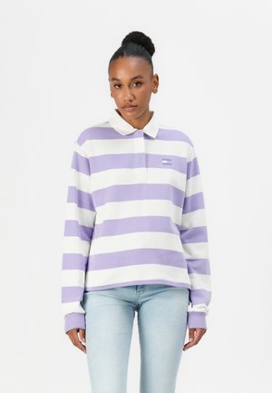 STRIPE BADGE RUGBY - Polo - purple / stripe