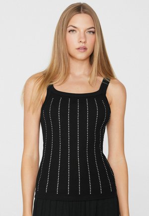 Tezenis, RIBBED WITH RHINESTONES - Top - black