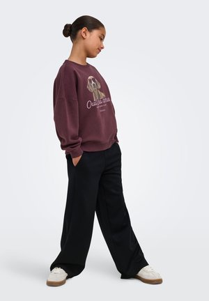 ONLY GIRLS, KOGBILA L/S OVZ PRINT O-NECK SWT NOOS - Sweatshirt - fudge print oui