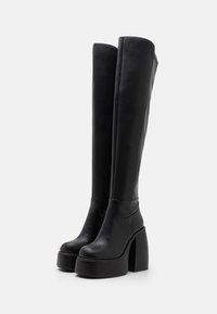 Buffalo HEART STRETCH BOOT - Platåstøvler - black