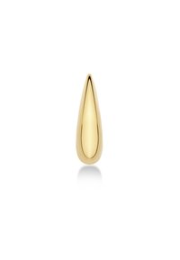 Gyllene dropphänge med en slät, reflekterande yta och spetsig topp. Minimalistisk design, polerad finish och solid konstruktion.