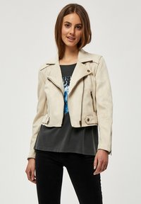 DETABARAK - Faux leather jacket - sandshell