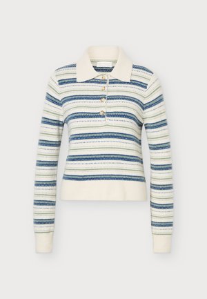 Abercrombie & Fitch, CHASE CAPSULE POLO STRIPE - Pullover - beige
