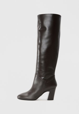 High heeled boots - black