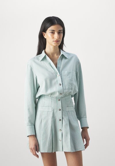 Maje RAUDRINE - Blousejurk - blanc/vert