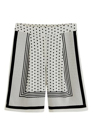 Next, REGULAR FIT - BERMUDA SHORTS . - Shorts - white black polka dot border print