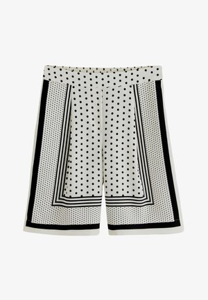 Next, REGULAR FIT - BERMUDA SHORTS . - Shorts - white black polka dot border print