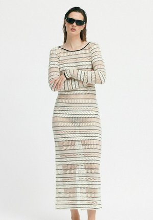 Maxikleid - black white