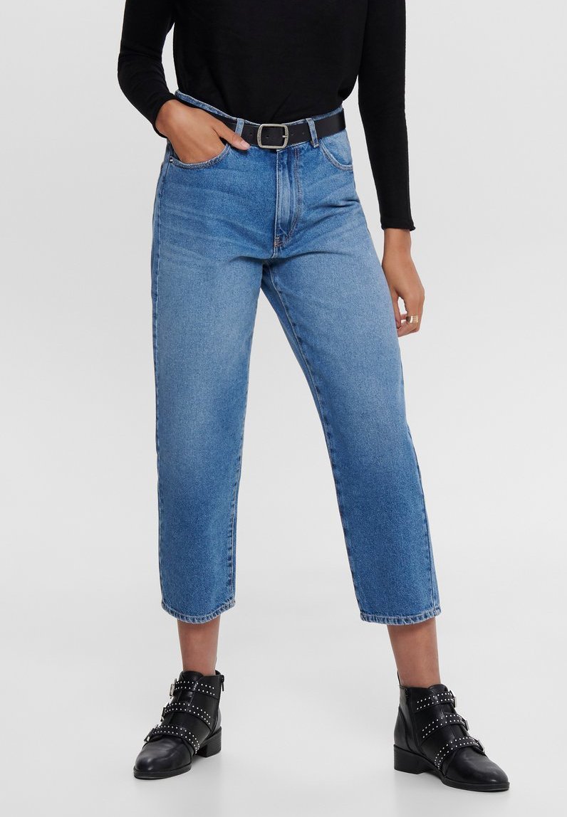 ONLY THORA CARROT Jeans Straight Leg medium blue denim/dunkelblau