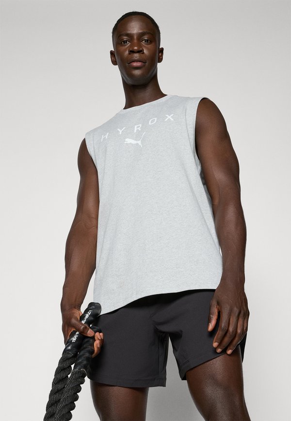 HYROX CUTOFF TANK - Top - light gray heather2