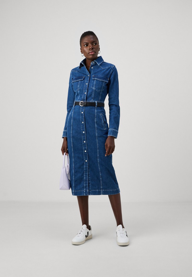 a line midi dress Christy Floral A Line Midi Dress