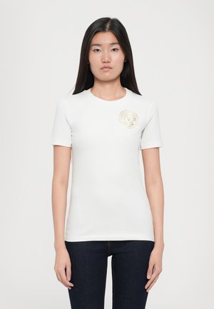 EMBLEM SMALL - Camiseta estampada - white/gold-coloured
